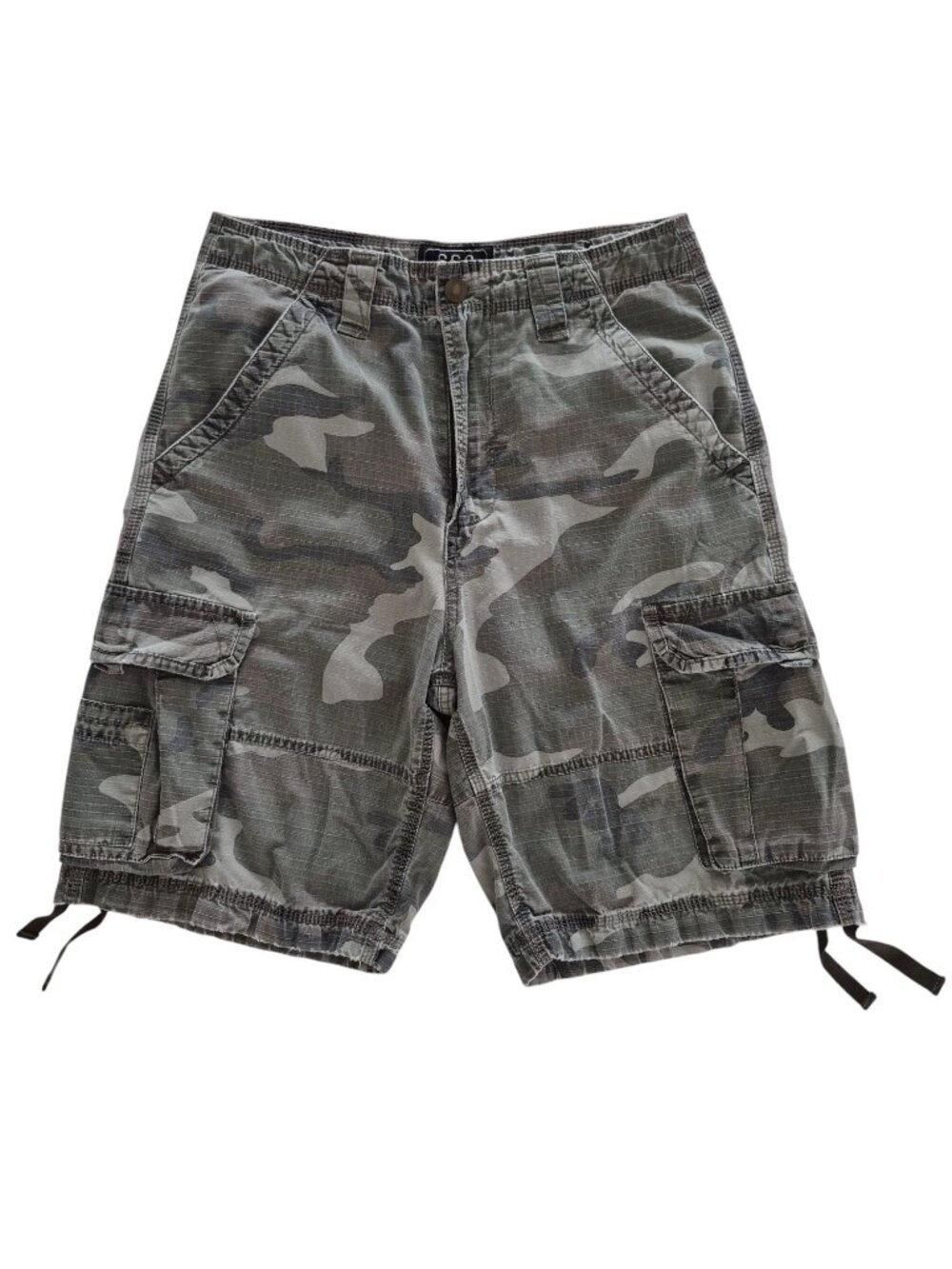 CSG Mens Cargo Camo Ripstop 100% Cotton 10-inch inseam Shorts Size 30
